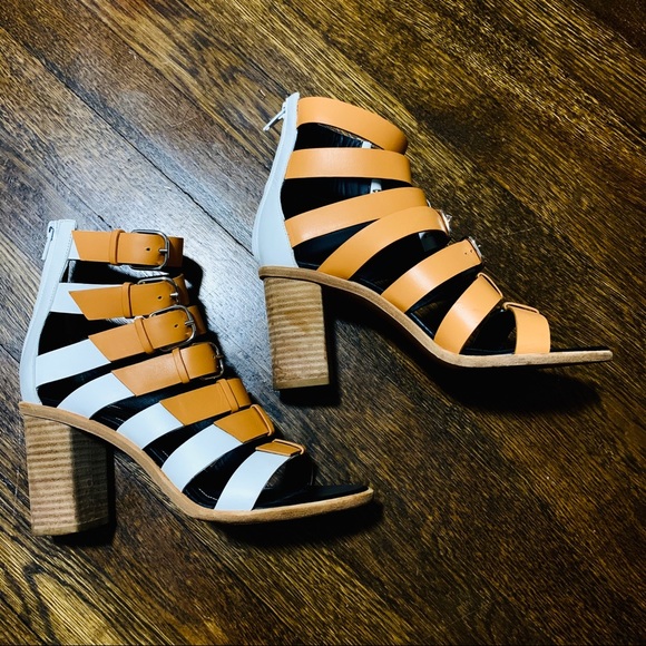 BALENCIAGA Leather Buckle Heels - Picture 1 of 8